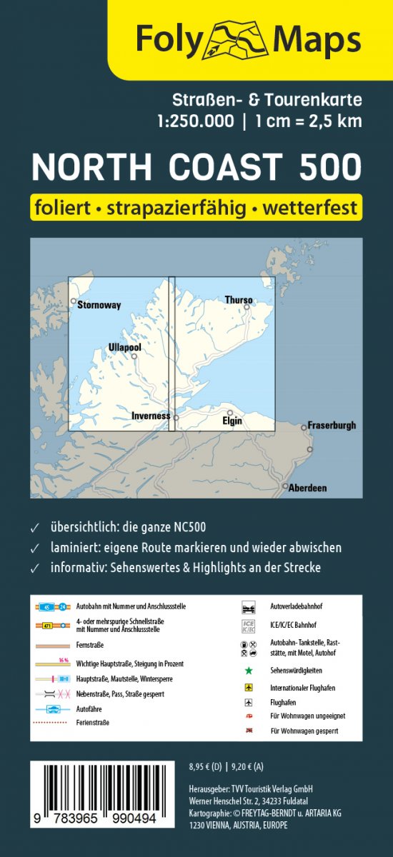 FOLYMAPS Spezialkarte North Coast 500
